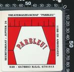 Sticker: Theatergezelschap Parbleu - Amstelveen, Ophalen of Verzenden, Zo goed als nieuw, Bedrijf of Vereniging