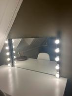 Spiegel met bijpassende wandlampen met snoer, Huis en Inrichting, Woonaccessoires | Spiegels, Ophalen, Zo goed als nieuw, 75 tot 100 cm