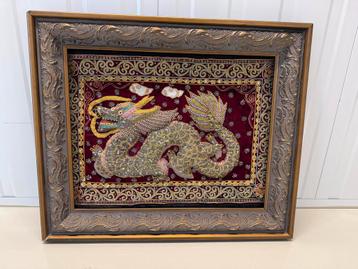 Thai Draak - Stof in Lijst beschikbaar voor biedingen