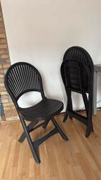 Inklapstoelen donkergrijs, Tuin en Terras, Tuinstoelen, Ophalen, Gebruikt