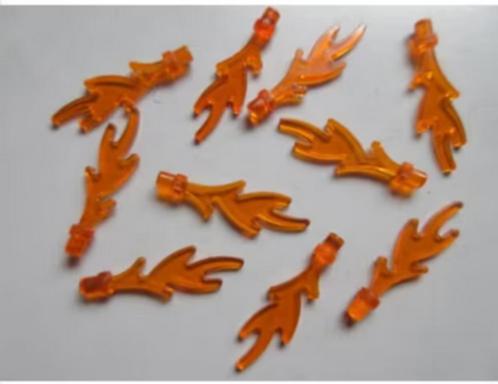 nr. 5862, 10 Transparante oranje vlammetjes. Verzenden kan., Kinderen en Baby's, Speelgoed | Duplo en Lego, Zo goed als nieuw
