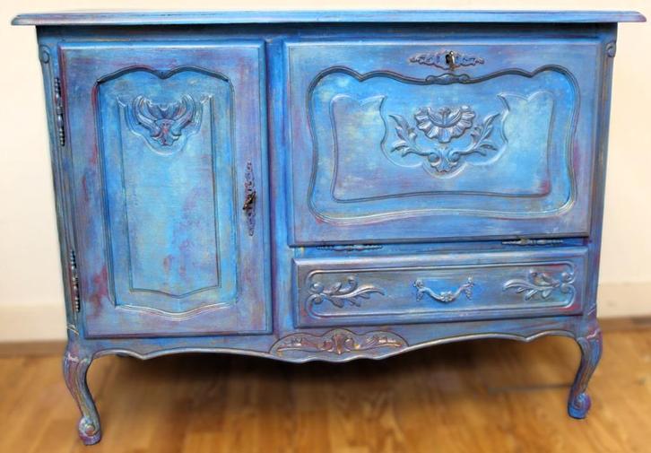 Een Queen Ann kast “Zeemeermin”, blauw paars roze goud, Kinderen en Baby's, Kinderkamer | Complete kinderkamers, Zo goed als nieuw