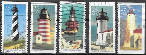 USA: Serie uit 1990 Mi.2085-2089 vuurtorens, Postzegels en Munten, Postzegels | Amerika, Gestempeld, Noord-Amerika, Ophalen of Verzenden