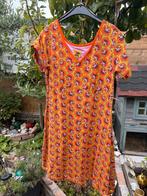 Halsoverkop – oranje jurk met bloemenprint (maat XL), Kleding | Dames, Maat 46/48 (XL) of groter, Oranje, Ophalen of Verzenden