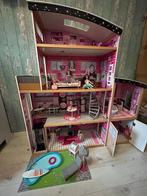 Groot Poppenhuis met Barbies & Accessoires, Kinderen en Baby's, Speelgoed | Poppenhuizen, Ophalen, Gebruikt, Poppenhuis