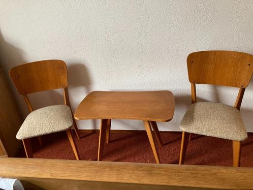vintage salontafel en stoelen (2), Huis en Inrichting, Tafels | Salontafels, Gebruikt, 50 tot 75 cm, 50 tot 100 cm, Rechthoekig