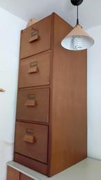 archiefkast ladekast ladenkast industrieel vintage retro, Ophalen, Minder dan 50 cm, Gebruikt, Vintage