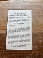 Bidprentje Sipkje Huitenga, Verzamelen, Ophalen of Verzenden, Bidprentje