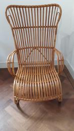 Belse 8 Rotan stoel met hoge rug, Huis en Inrichting, Stoelen, Ophalen, Gebruikt, Bruin, Riet of Rotan