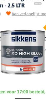 Sikkens Rubbol XD High Gloss 9 x 2,5 liter, Doe-het-zelf en Verbouw, Verf, Beits en Lak, Nieuw, Verf, Ophalen of Verzenden, Wit