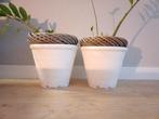 Riviera maison bloempot set van 2 35hoog 30doorsnee wit, Tuin en Terras, Rond, Zo goed als nieuw, Minder dan 40 cm, Balkon