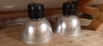 2 stuks industriële lampen z.g.a.n., Huis en Inrichting, Lampen | Hanglampen, Metaal, Zo goed als nieuw, 50 tot 75 cm, Ophalen