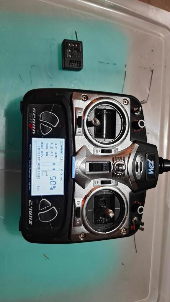 T2M 6-kanaals zender + ontvanger met gyro, Hobby en Vrije tijd, Modelbouw | Radiografisch | Overige, Gebruikt, Ophalen of Verzenden