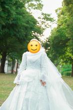 witte trouwjurk met hijab, Ophalen of Verzenden, Zo goed als nieuw, Wit, Trouwjurk
