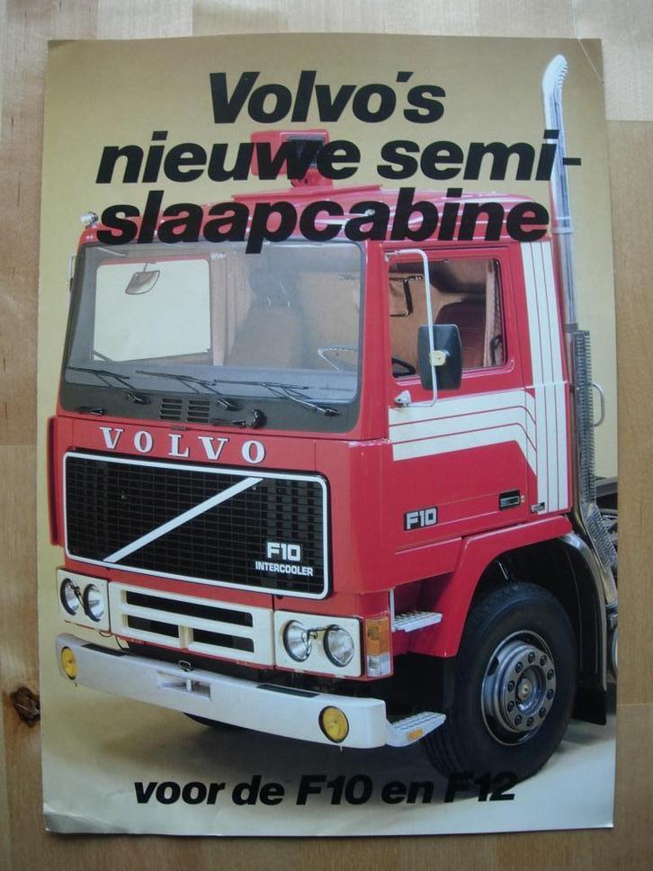 Volvo F10 F12 Brochure 1983 Semi-Slaapcabine, Boeken, Auto's | Folders en Tijdschriften, Zo goed als nieuw, Volvo, Ophalen