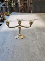 3 arm kandelaar 15 cm zilverkleur, Huis en Inrichting, Woonaccessoires | Kandelaars en Kaarsen, Ophalen of Verzenden, Zo goed als nieuw