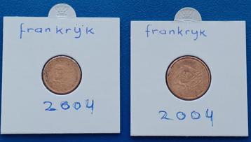 Frankrijk 1 en 2 Eurocent - 2004 beschikbaar voor biedingen