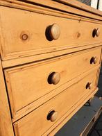Oud grenen ladekast 3 lades, Huis en Inrichting, Ophalen, Gebruikt, 50 tot 100 cm, 3 of 4 laden