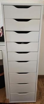Ikea Alex Ladeblok met 9 lades, wit, 36x116 cm, Ophalen, Minder dan 50 cm, Gebruikt, 5 laden of meer