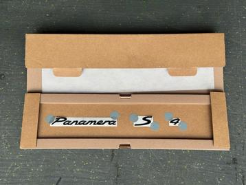 Porsche Panamera 4S Embleem Origineel Hoogglans Zwart  beschikbaar voor biedingen