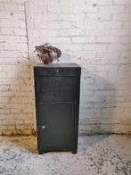 Brocant oud klein kastje nachtkastje halkastje zwart, Ophalen of Verzenden