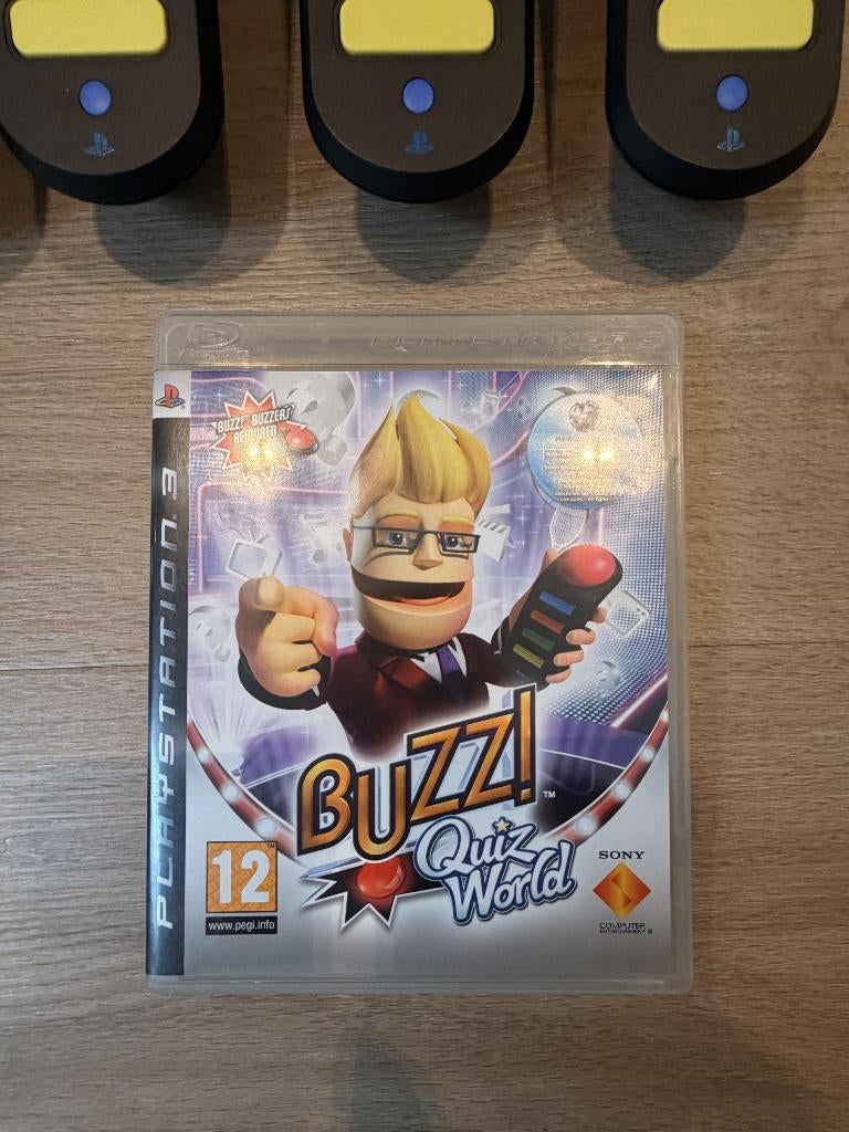 Buzz!: Quiz World - PS3 - Compleet met draadloze buzzers!, Spelcomputers en Games, Games | Sony PlayStation 3, Zo goed als nieuw