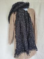 Mooie zwart-wit-blauwe sjaal 75x190 merk Zara, ., Ophalen of Verzenden, Zo goed als nieuw, .