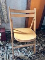 Houten klapstoel, netjes, Huis en Inrichting, Stoelen, Ophalen, Zo goed als nieuw, Bruin, Eén