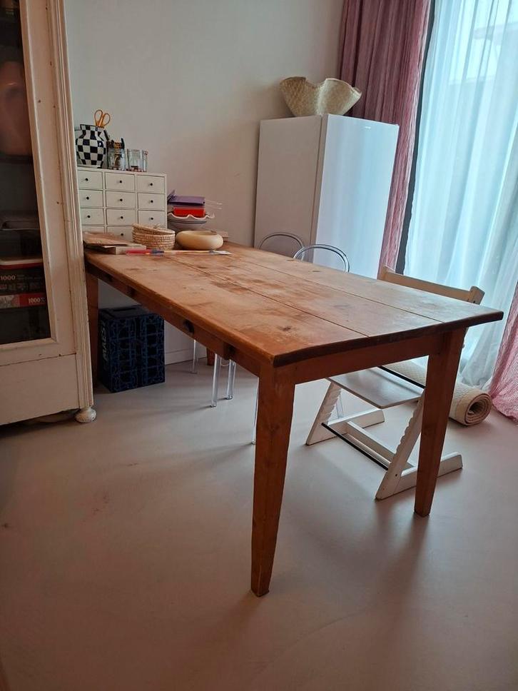 Houten tafel 180x88, Huis en Inrichting, Tafels | Eettafels, Gebruikt, 50 tot 100 cm, 150 tot 200 cm, Vijf personen of meer, Rechthoekig