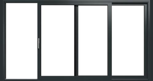 Aluminium Hefschuifpui  B400 H215cm, Doe-het-zelf en Verbouw, Kozijnen en Schuifpuien, Nieuw, Schuifpui, Aluminium, Inclusief glas