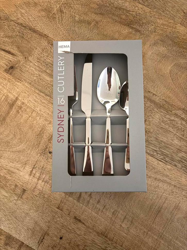 HEMA Sydney 16-delige bestekset nieuw, Huis en Inrichting, Keuken | Bestek, Nieuw, Bestekset, Rvs of Chroom, Vaatwasserbestendig