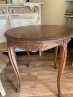 Antieke bijzettafel rond, houtsnijwerk, Antiek en Kunst, Antiek | Meubels | Tafels, Ophalen