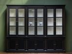 Zwarte Boekenkast 3 m Buffetkast demonteerbare Vitrinekast, Ophalen of Verzenden, Landelijk, modern, 200 cm of meer, Inndoors