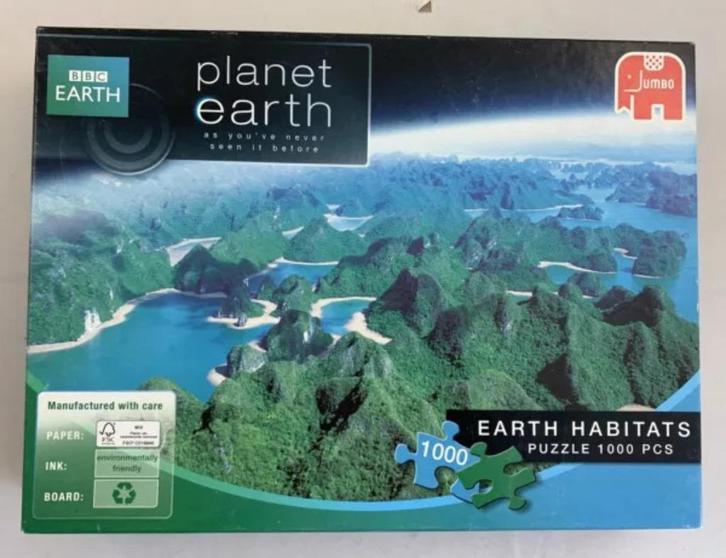 Planet Earth Habitats BBC Puzzel 1000 Stukjes Jumbo Compleet, Hobby en Vrije tijd, Denksport en Puzzels, Zo goed als nieuw, Verzenden