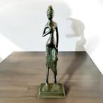 Afrikaanse Tribale Benin Abstracte Man Bronzen Sculptuur., Ophalen of Verzenden, Brons