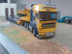 Daf XF met semi dieplader uitschuifbaar tekno, Hobby en Vrije tijd, Modelauto's | 1:50, Ophalen of Verzenden, Zo goed als nieuw