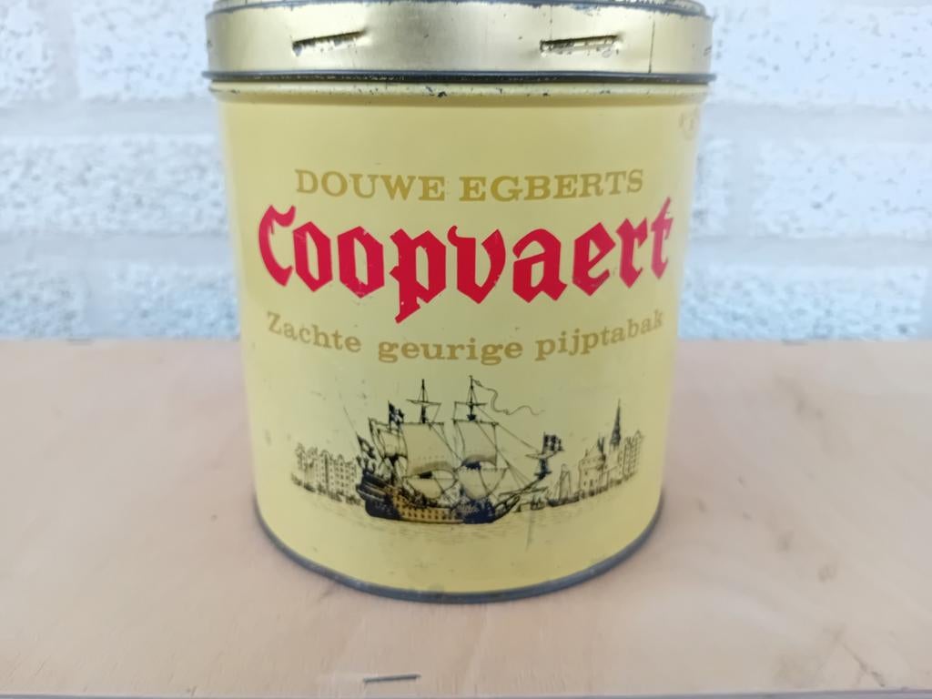 Tabaksblik Coopvaert merk D-E, Ophalen of Verzenden, Zo goed als nieuw, Koffie, Douwe Egberts