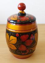 Khokhloma Voorraadpot - Aardbeienmotief, Antiek en Kunst, Curiosa en Brocante, Ophalen of Verzenden