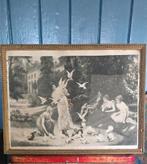 Oud schilderij romantische prent Vogler Paris, Ophalen of Verzenden