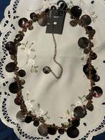 Elegante Ketting met Ronde Hangers, Ophalen, Bruin, Zo goed als nieuw, Overige materialen