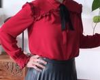Rode blouse 34 36, Kleding | Dames, Blouses en Tunieken, Ophalen of Verzenden, Zo goed als nieuw, Maat 34 (XS) of kleiner, Rood