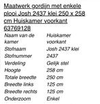 Gordijn met elke plooi 250x258, Ophalen, 200 cm of meer, Beige, Zo goed als nieuw