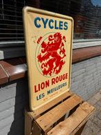 Lion Rouge fietsen oud reclamebord, Verzamelen, Merken en Reclamevoorwerpen, Reclamebord, Gebruikt, ., Ophalen of Verzenden