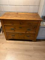 Antieke ladekast, Ophalen, Gebruikt, 100 tot 150 cm, Teakhout