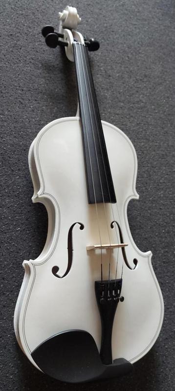 Nieuwe viool! wit, compleet met koffer, hars en strijkstok beschikbaar voor biedingen