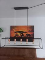 Industriële Hanglamp Zwart Staal - Zo Goed Als Nieuw, Ophalen, Zo goed als nieuw, Metaal, Minder dan 50 cm