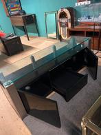 Modern Tv-Meubel met Glazen Blad, Huis en Inrichting, Kasten | Televisiemeubels, Gebruikt, 150 tot 200 cm, Ophalen of Verzenden