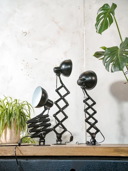 Kaiser Idell 6718 schaarlamp uit de jaren 30, satijn zwart, Huis en Inrichting, Lampen | Wandlampen, Gebruikt, Metaal, Ophalen of Verzenden