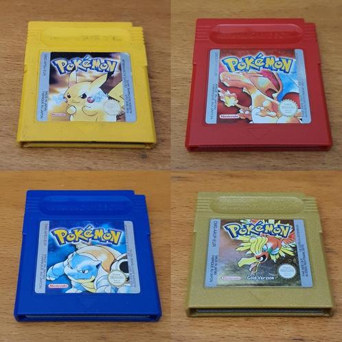 GameBoy | Pokemon Geel / Rood / Blauw / Gold, Spelcomputers en Games, Games | Nintendo Game Boy, Gebruikt, Avontuur en Actie, 1 speler