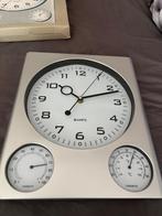 Mooie wandklok met thermometer en hygrometer, Ophalen of Verzenden, Nieuw, Analoog, Wandklok